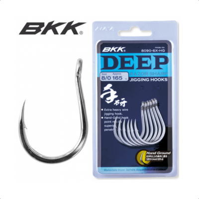 BKK Deep Razor Sharp Jigging Hooks (Extra Strong) (8090-6X-HG)