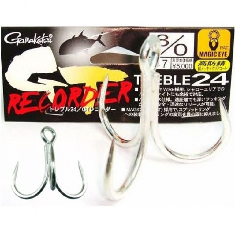 Gamakatsu GT Recorder Treble 24 Barbless Hooks (Bulk Pack)
