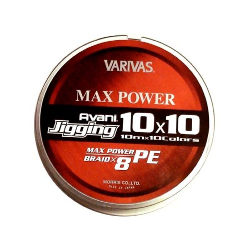 VARIVAS Avani Jigging 10X10 Max Power PE X8 600m #5 78lb PE Braid 