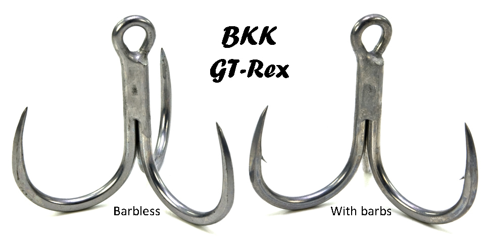 BKK GT Rex Treble Hooks - Barbed